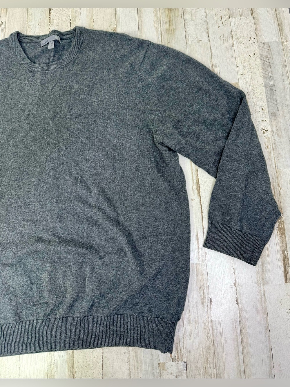 Old Navy Men's XXL Sweater Crewneck Heathered Gray Soft Knit Pullover - Picture 2 of 14